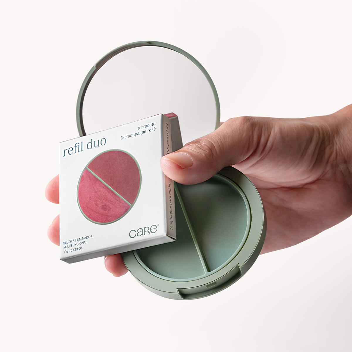 Refil Blush Iluminador Multifuncional | DUO Terracota & Rose