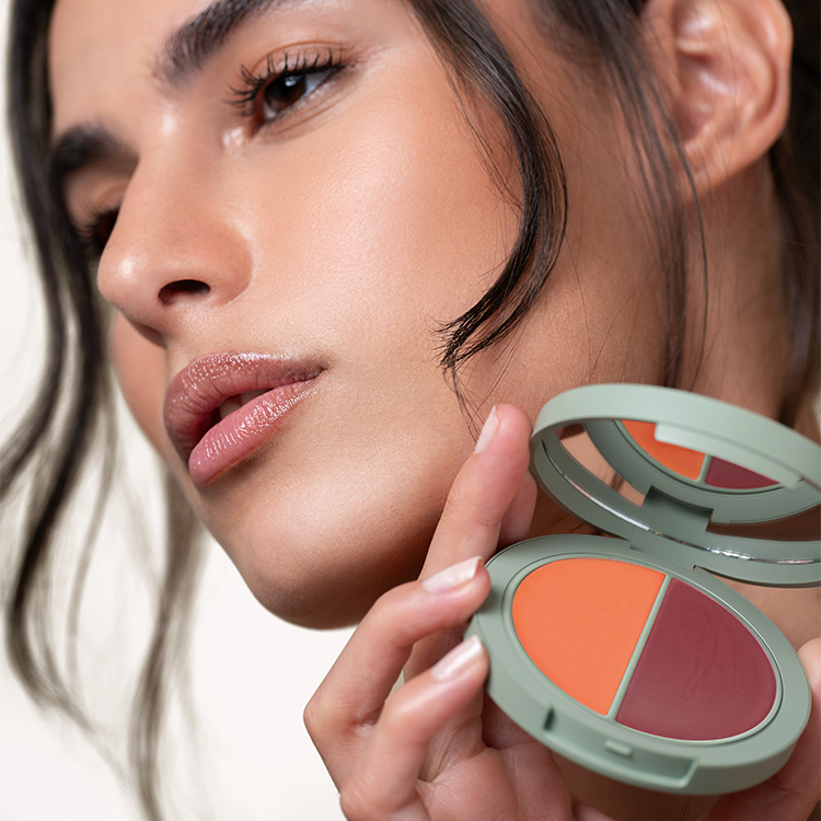 Blush Iluminador Multifuncional | DUO Orange & Plum