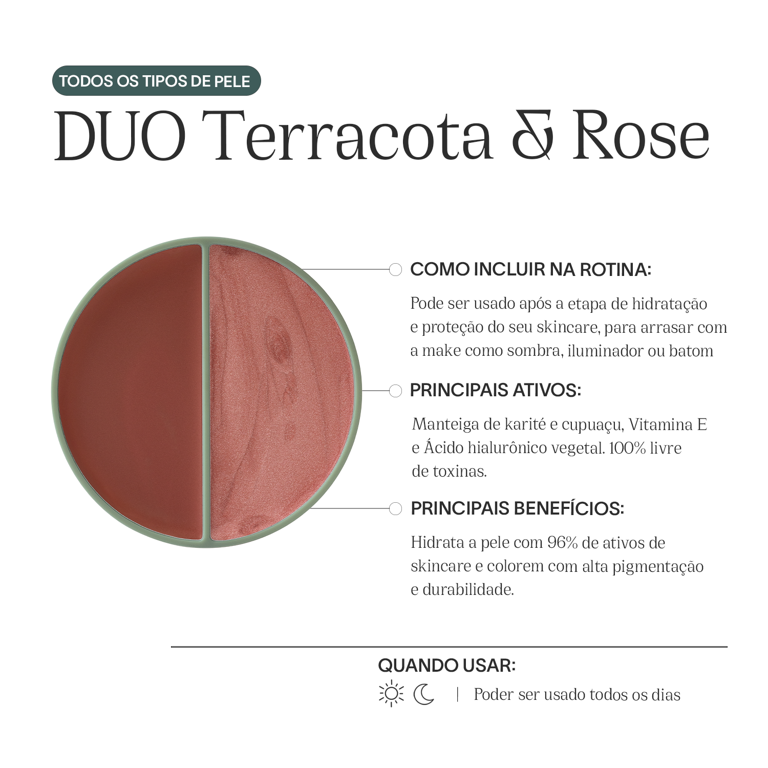 Blush Iluminador Multifuncional | DUO Terracota & Rose - Care Natural Beauty Cosméticos