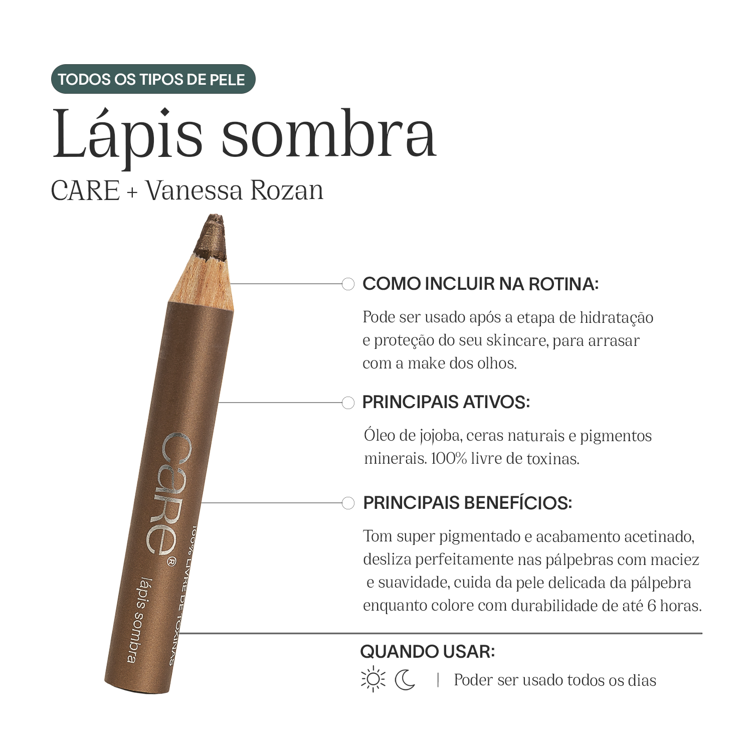 Lápis Sombra Multifuncional | Copper CARE + Vanessa Rozan