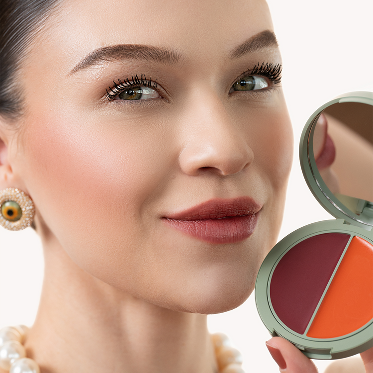 Refil Blush Iluminador Multifuncional | DUO Orange & Plum