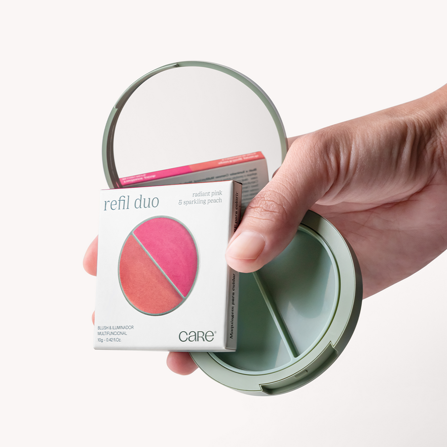 Refil Blush Iluminador Multifuncional | DUO Pink & Peach
