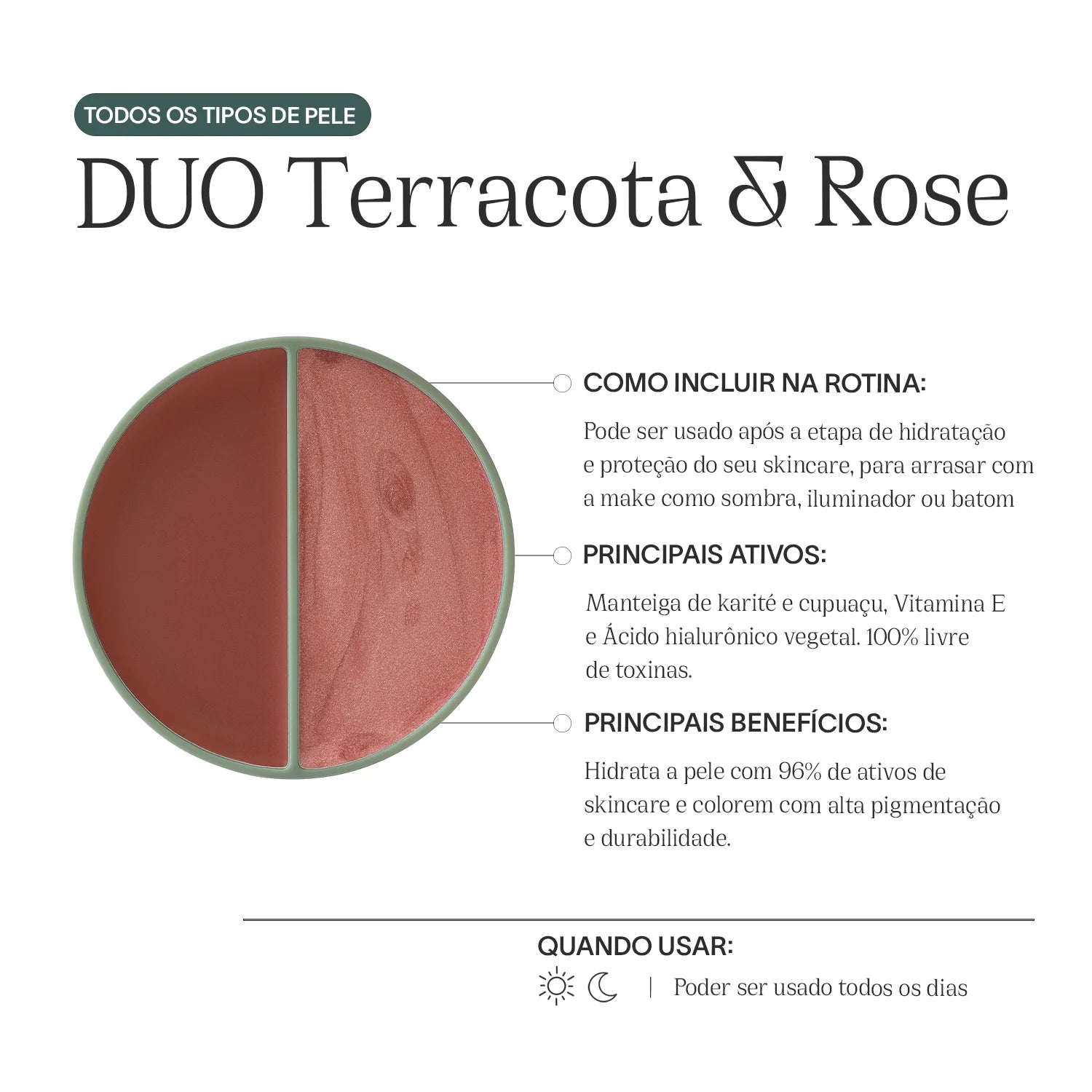 Refil Blush Iluminador Multifuncional | DUO Terracota & Rose