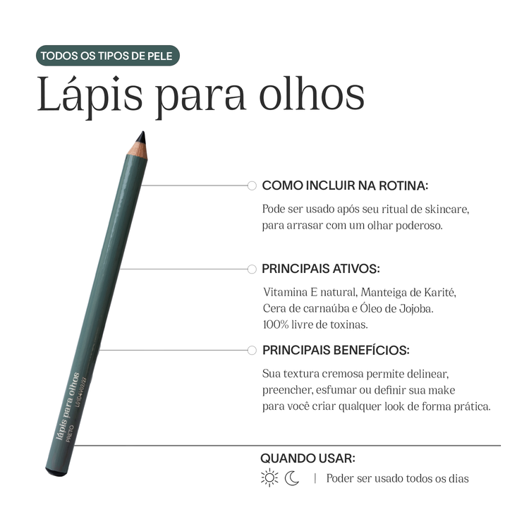 Lápis de Olho Preto | CARE - Care Natural Beauty Cosméticos