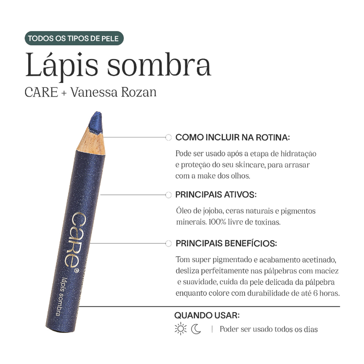 Lápis Sombra Multifuncional | Carbon Blue CARE + Vanessa Rozan