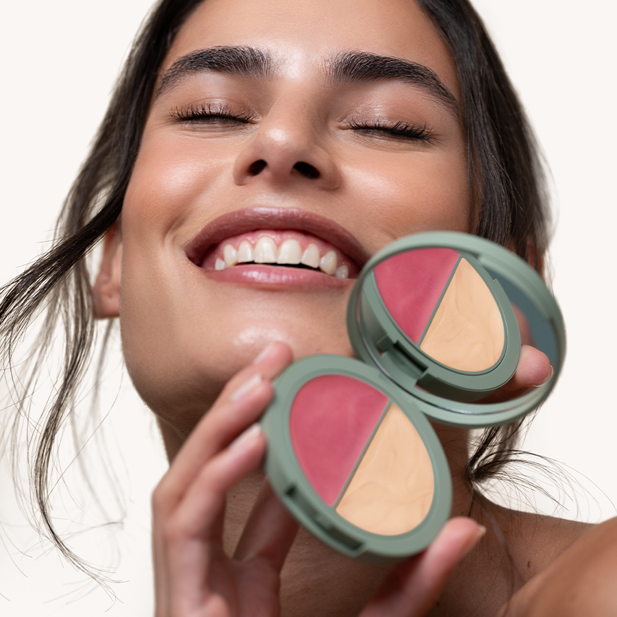 Blush Iluminador Multifuncional | DUO Pink & Champagne - Care Natural Beauty Cosméticos