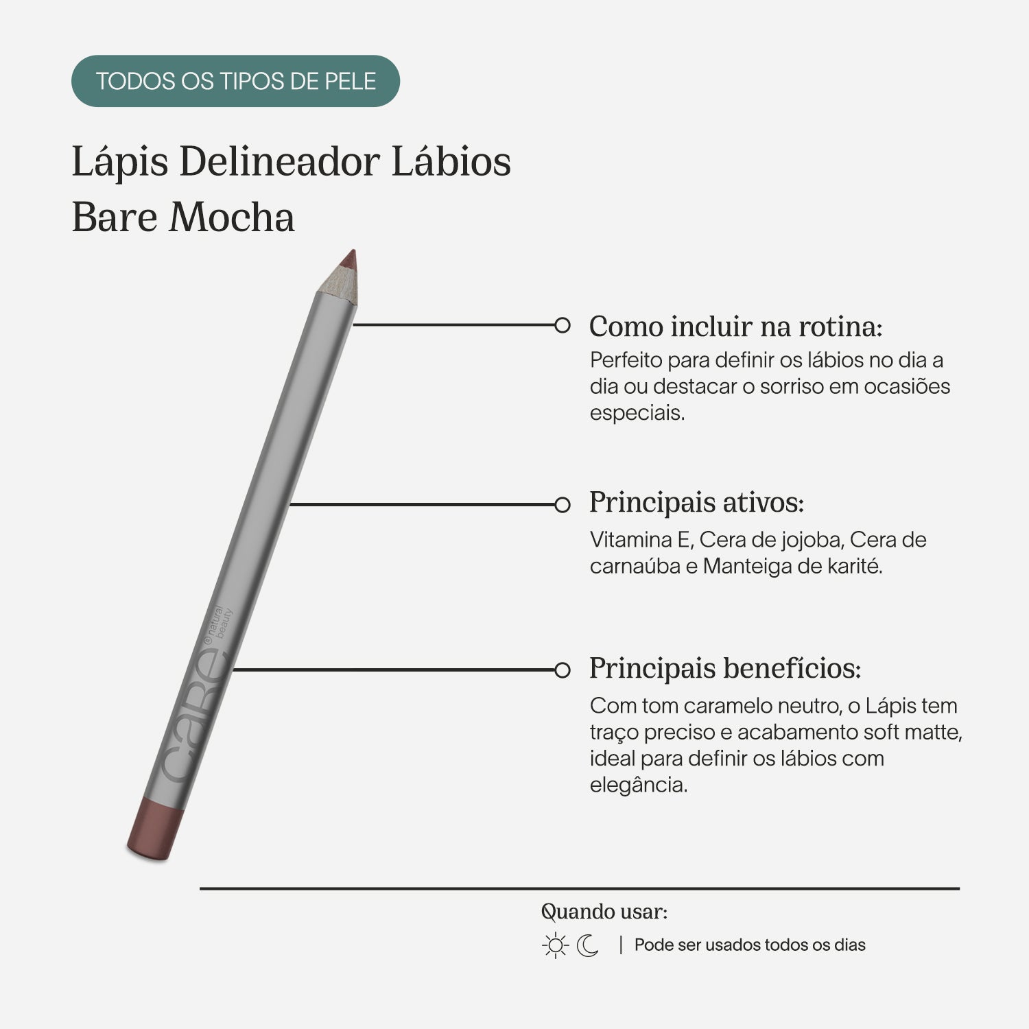 Lápis Delineador Lábios | Bare Mocha