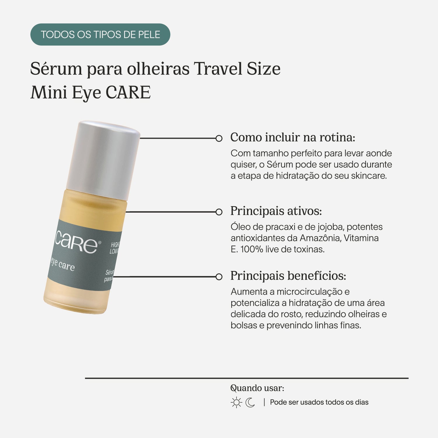 Sérum para olheiras Travel Size | Mini Eye CARE