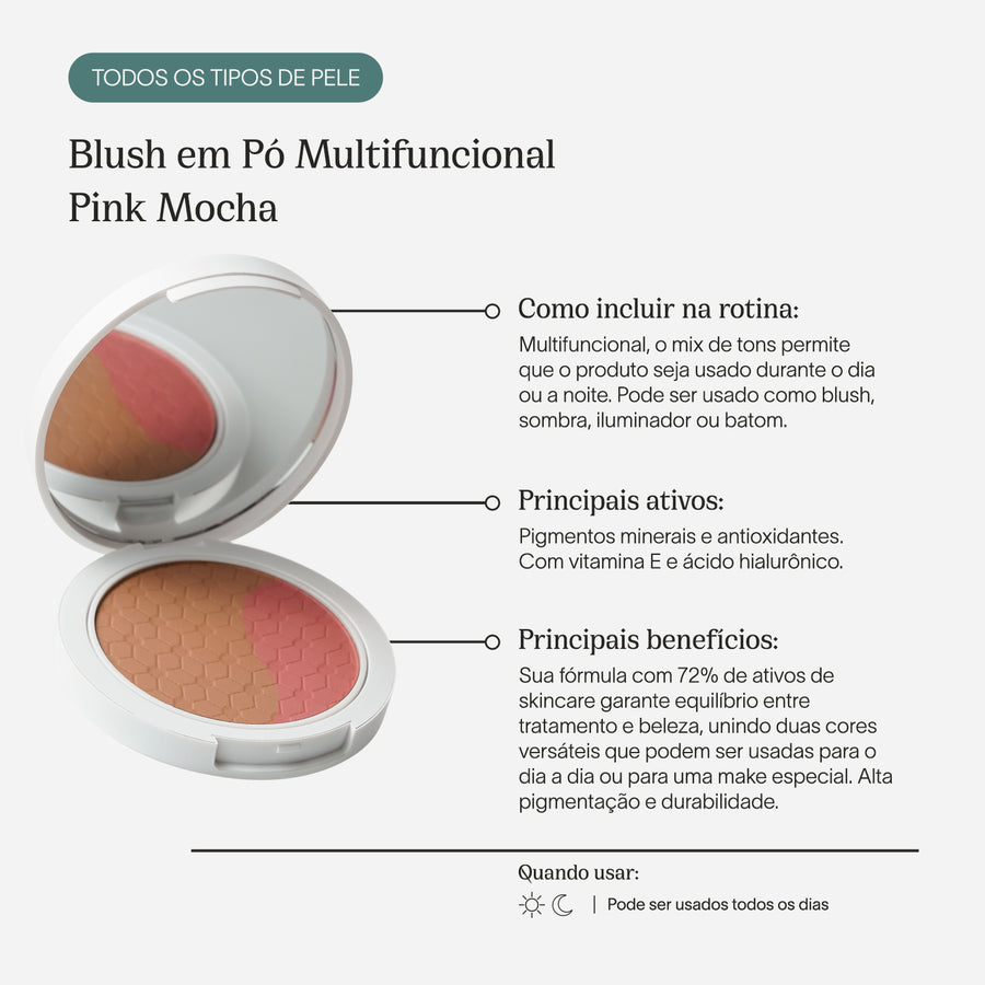 Blush em Pó Multifuncional | Pink Mocha
