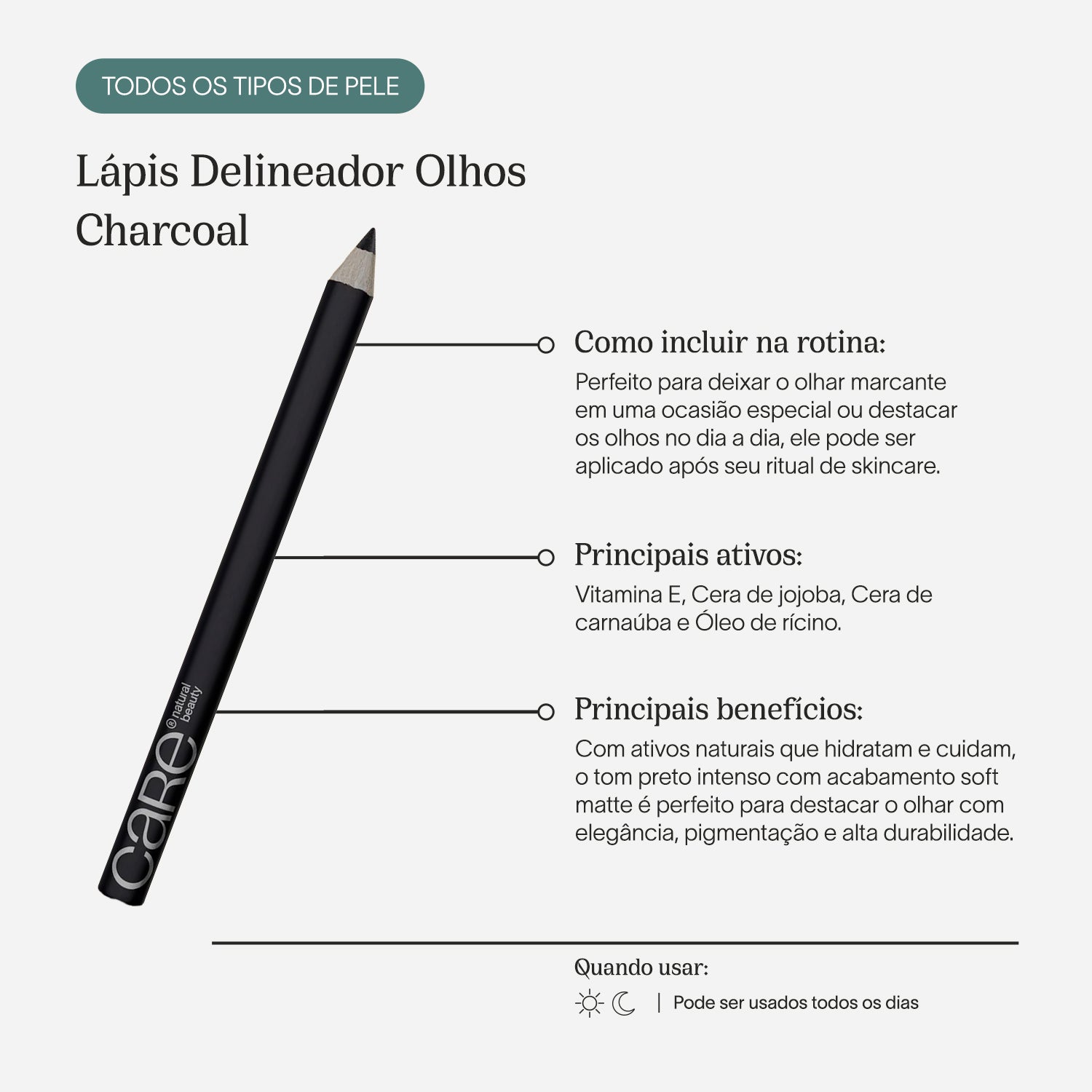 Lápis Delineador Olhos | Charcoal