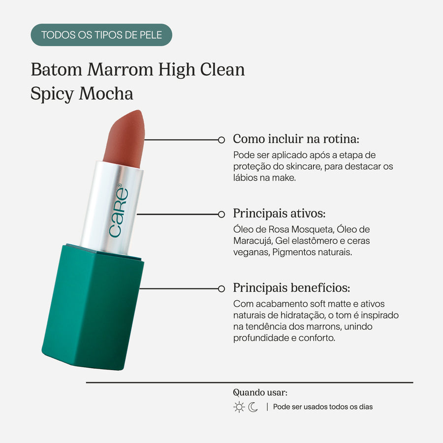 Batom Marrom High Clean | Spicy Mocha